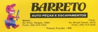 BARRETO - Auto Pecas e Escapamentos F. 3315-1322 Av. Pres. Vargas, 1864 - S.Cristovao Av. Brasil Oeste, 2414 - Boqueirao